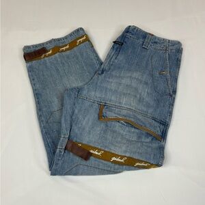 Vintage Marithe Francois Girbaud Jeans Mens 40x33 Cargo Shuttle Strap Denim